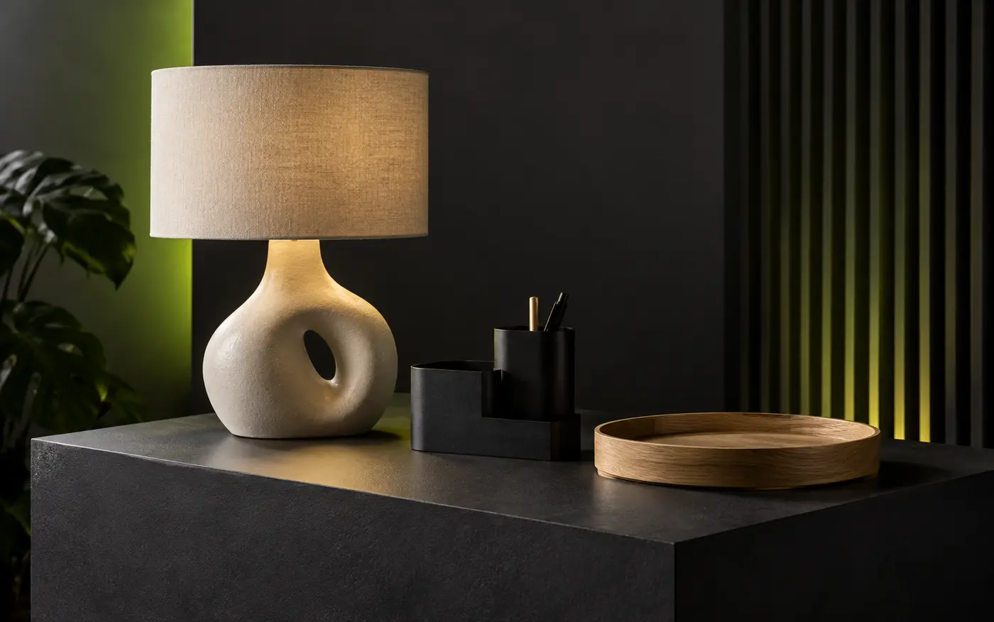 Lampe Halo en céramique claire